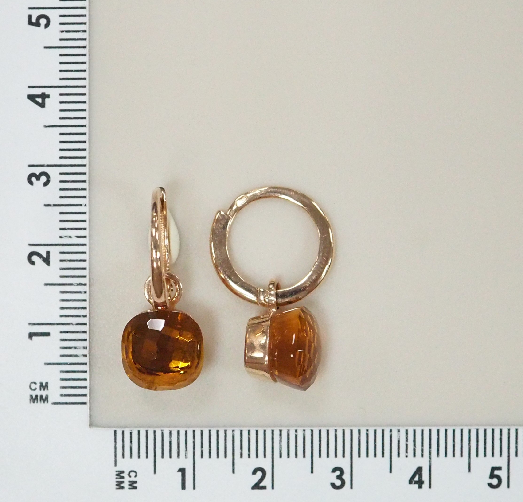 Серебряные серьги с цитринами